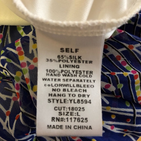 YA Los Angeles High Low Blue Printed Dress - Picture 6 of 6